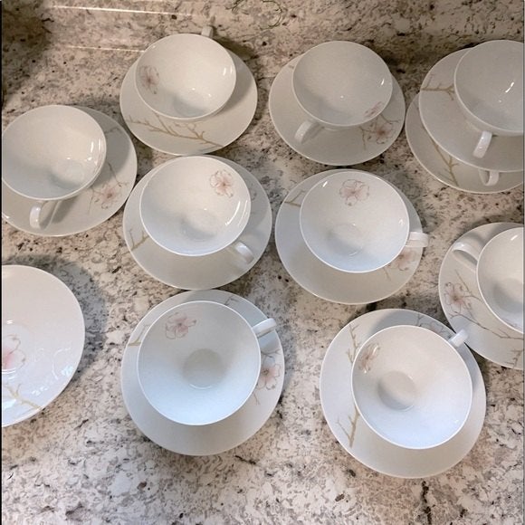 Rosenthal-Germany Blush 3414 Fine China Tea cups and Saucers