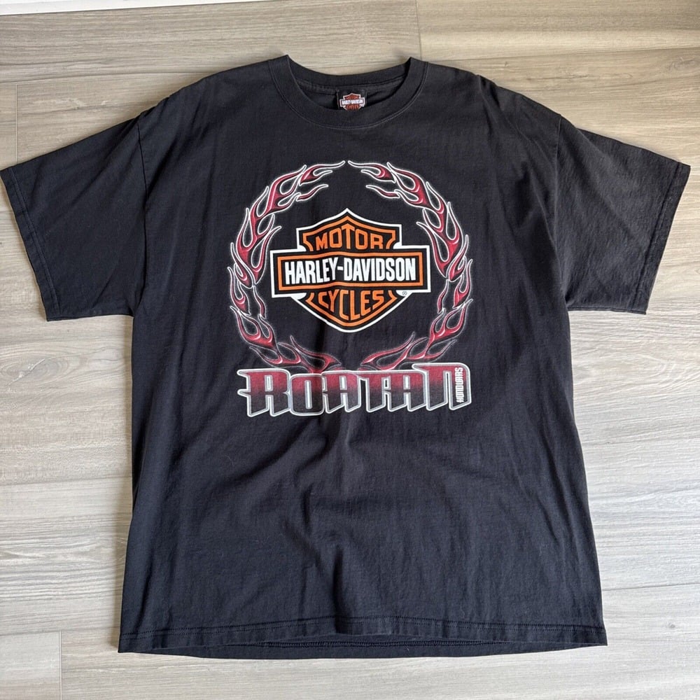 Harley Davidson Roatan Honduras Motorcycles Vintage T Shirt Men's XL Mint Cond