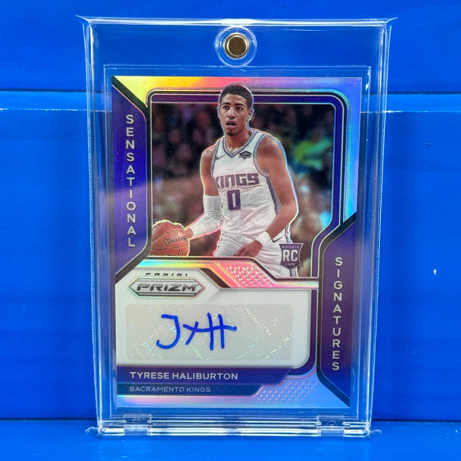 TYRESE HALIBURTON 2020 Prizm Sensational Signatures Silver Autograph RC Pacers