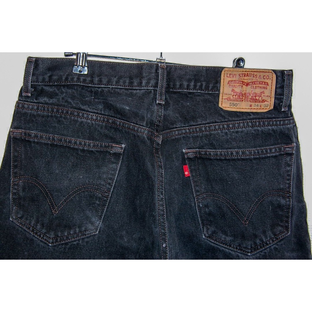 VTG 2004 Levis 550 Black Jeans | Blank Tab | 34W 32L (33x31) good condition