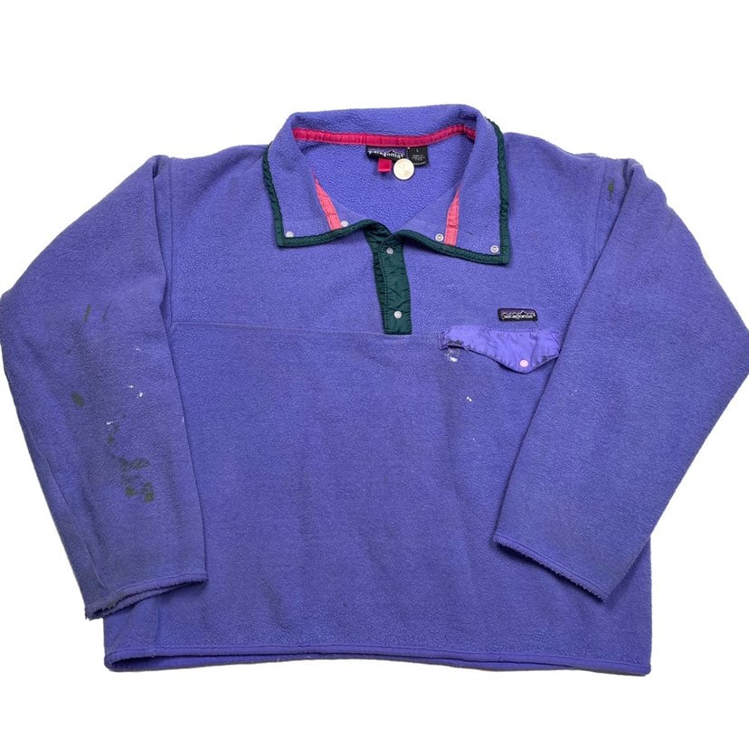 Patagonia 80s USA Purple Snap T Fleece