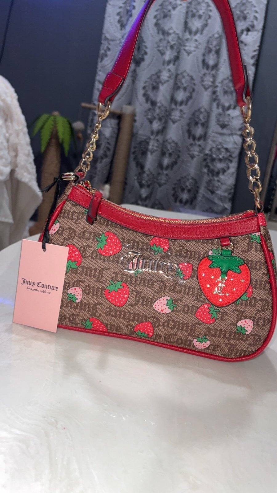 JUICY COUTURE VIRAL CHESTNUT COOL RED FRESHLY PICKED SHOULDER BAG NEW