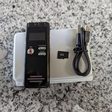 64GB Digital Voice Activated Recorder with Playback - 3072Kpbs HD Dual MIC Tape