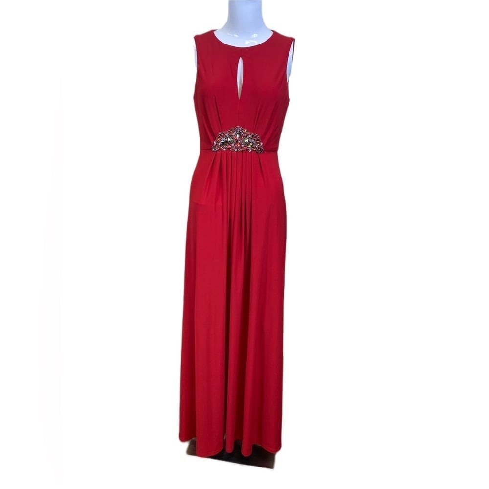 Eliza J New York size 4 Red Cocktail Long Dress