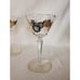 5 Vintage 1950s Libbey Old Coins Cocktail Liquor Black Gold Glasses