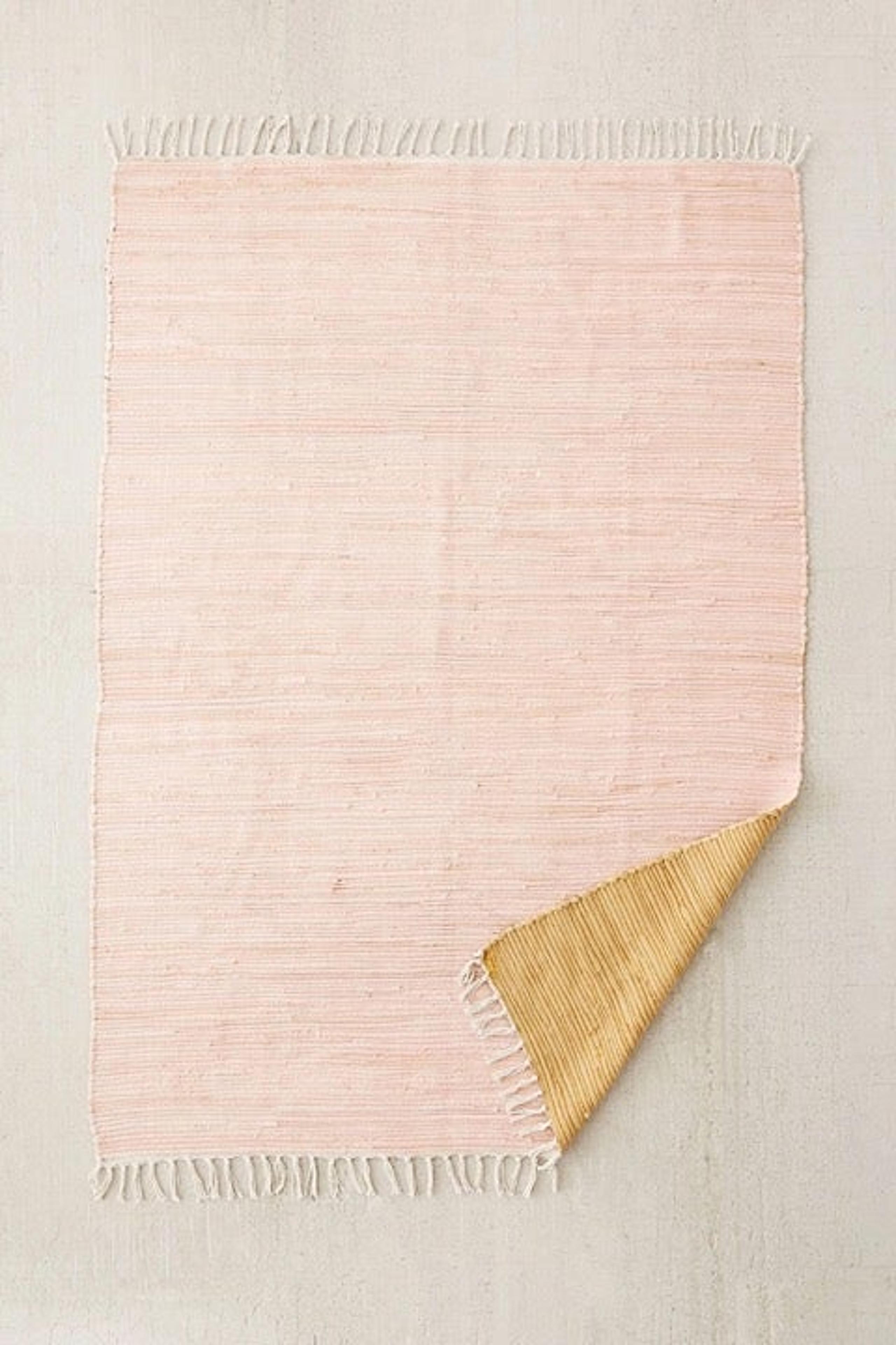 Urban Outfitters Reversible Colorblock Pink Yellow Rug