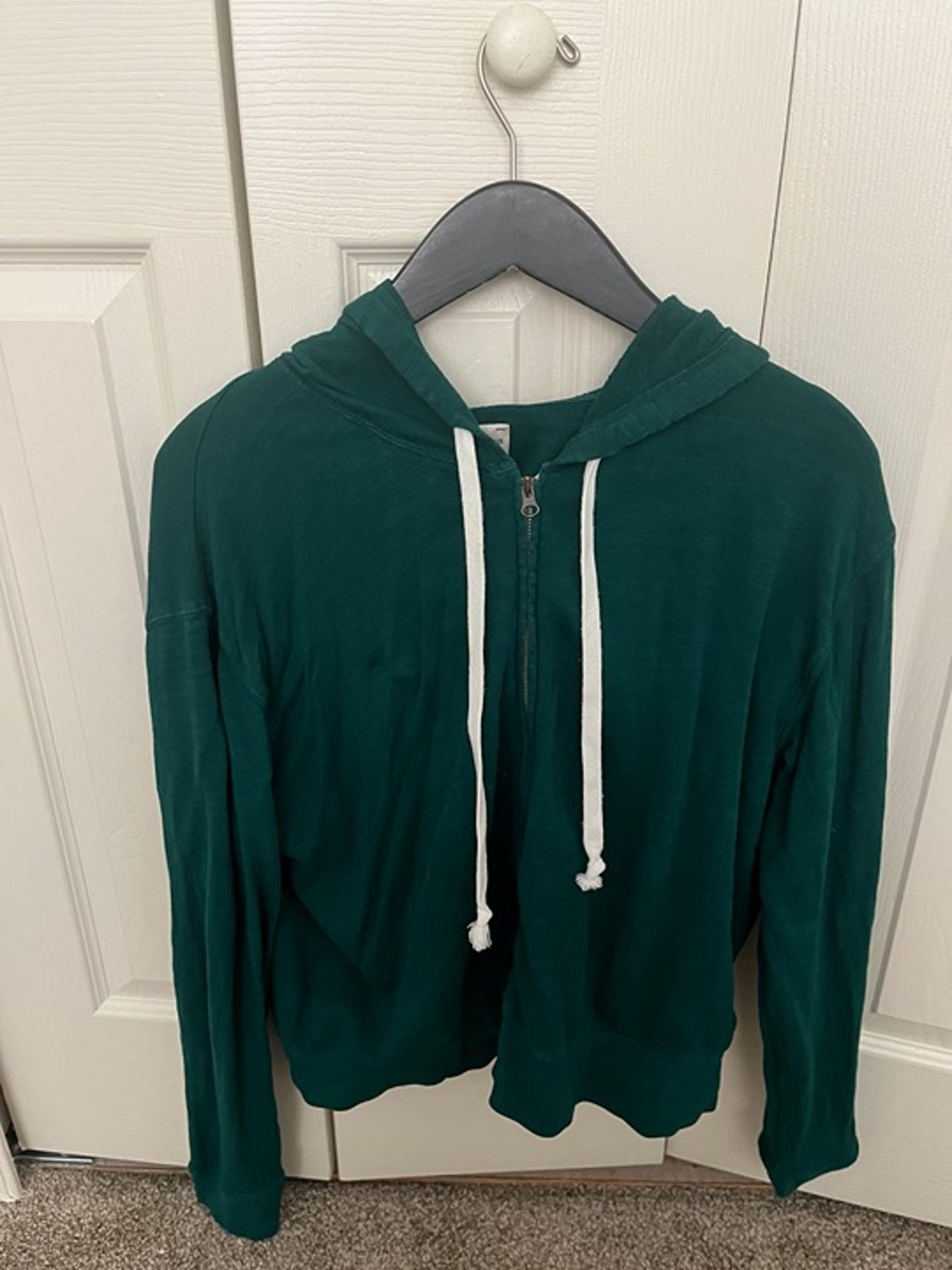 J.Crew Cropped Green Sweatshirt