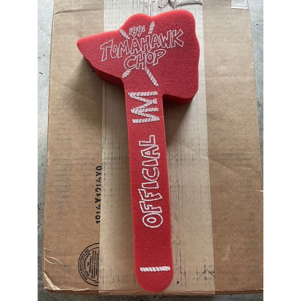 Original Vintage Atlanta Braves Foam Tomahawk 1991 Tomahawk Chop