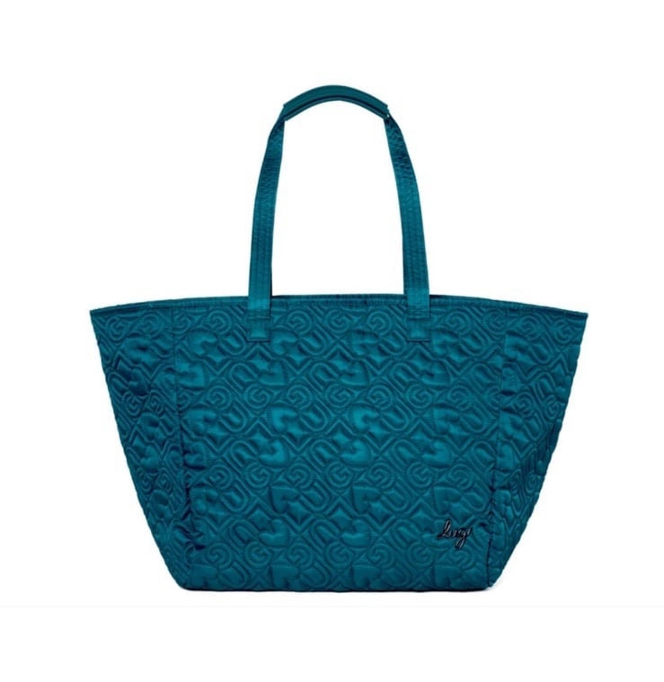 NWT: LUG AVION LOVE CARRY-ALL TOTE BAG - TEAL.  HUGE BAG