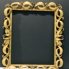 Vintage Brass Ornate Decorated Picture Photo Mirror Frame 13”-9”