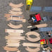 Kid Craft Wooden Train Track Set 79 Pieces Lot