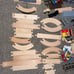 Kid Craft Wooden Train Track Set 79 Pieces Lot