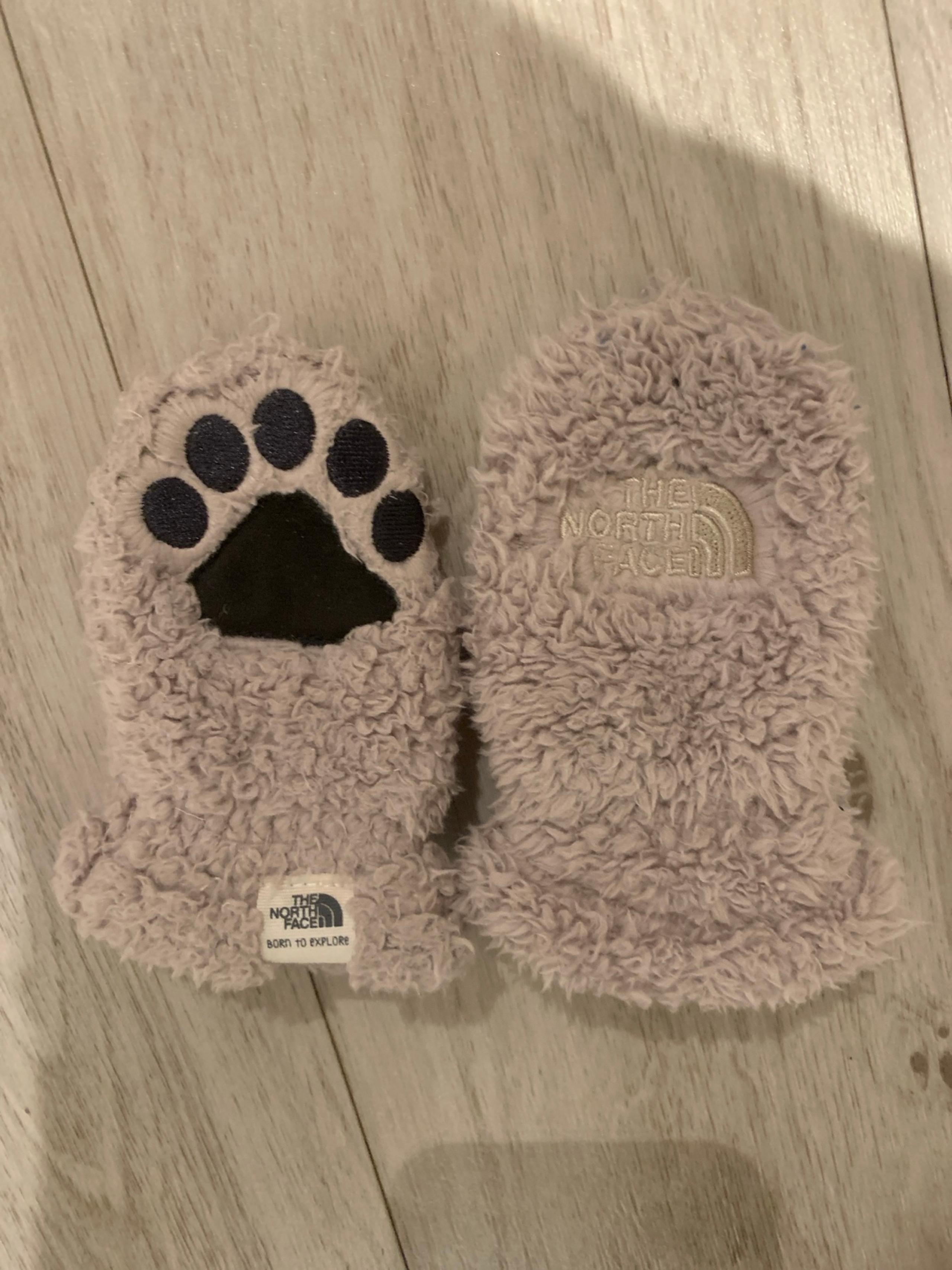 Baby the north face fleece fur mittens