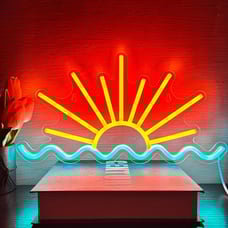 Sunrise Sunset Neon Sign Sun Wave Led Neon Signs Beach Sea Wave Led Neon Signs
