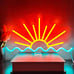 Sunrise Sunset Neon Sign Sun Wave Led Neon Signs Beach Sea Wave Led Neon Signs