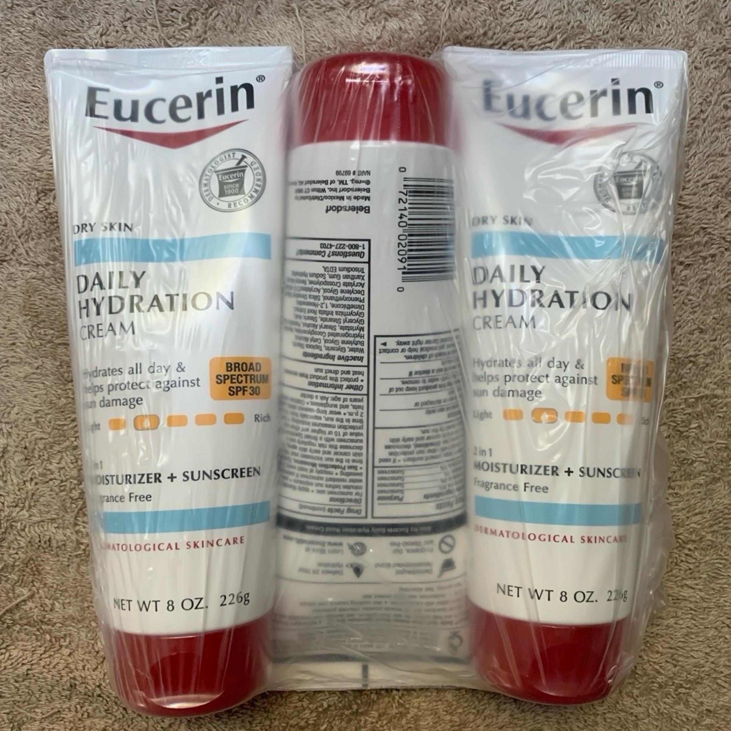 Eucerin Daily Hydration Broad Spectrum SPF 30 Sunscreen Body Cream for Dry Skin