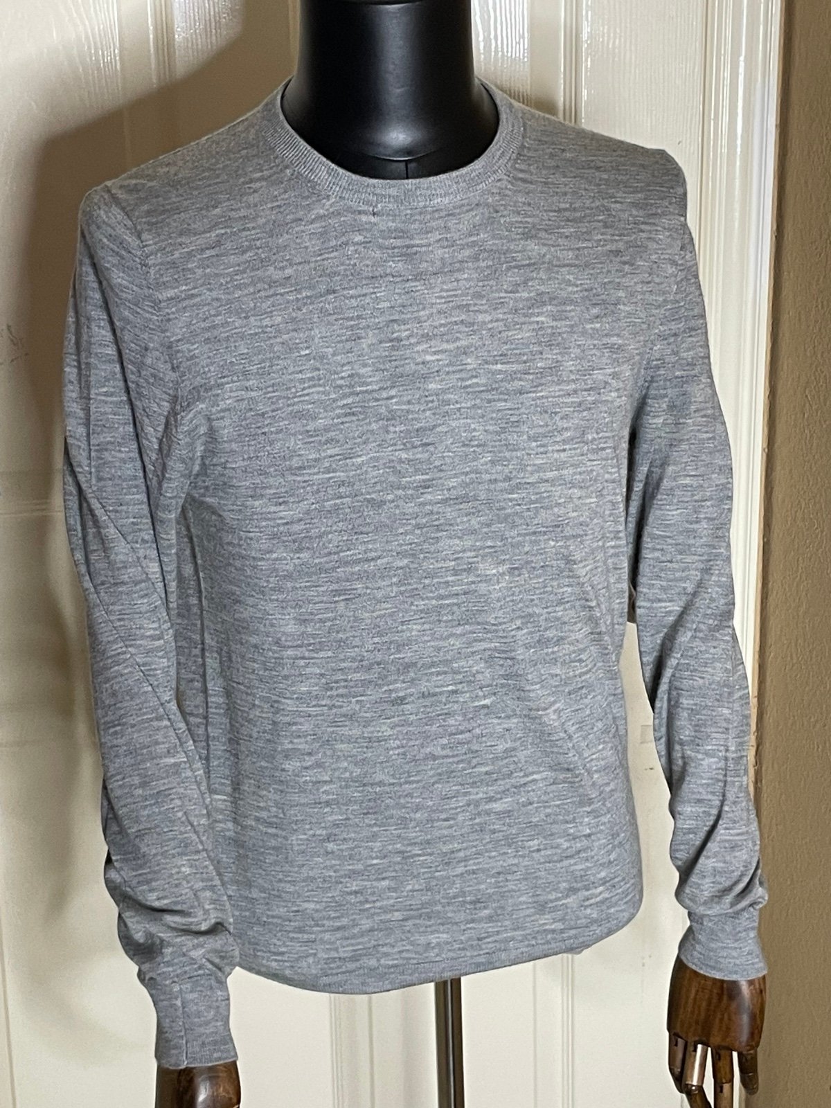 SUIT SUPPLY Pure Cashmere Jumper Men's M Pullover Crew Neck Gray Melange