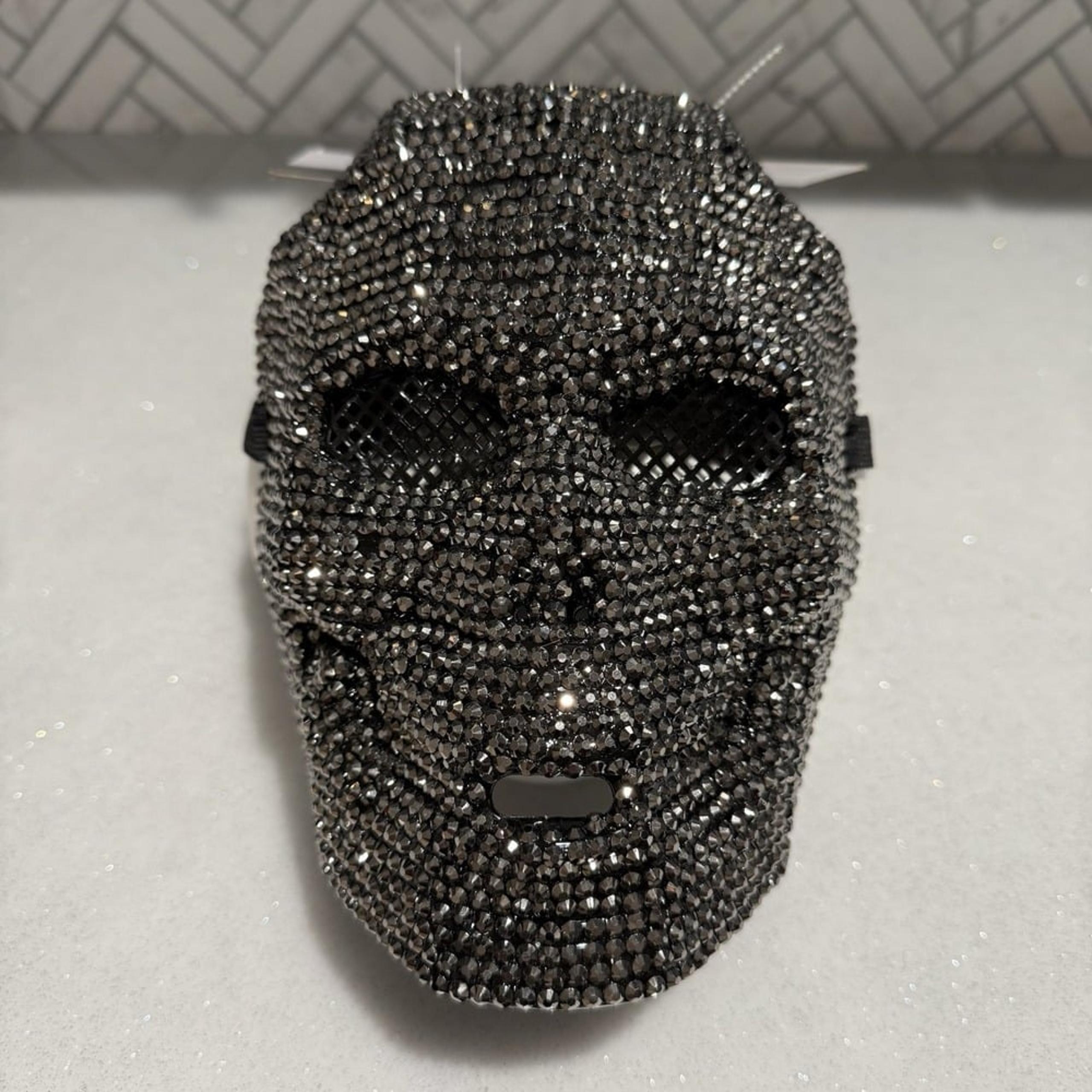 Halloween Mask Skull Rhinestone Face Mask Full Head Mask Skull Masquerade Mask