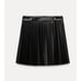Nwt- Zara FAUX LEATHER BOX PLEAT SHORT SKIRT-XS