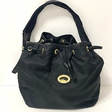 LONGCHAMP LE PLIAGE NEO MEDIUM NYLON LEATHER BUCKET BLACK BAG