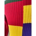 Vintage 1960s Block Ribbed Knit Sweater Multicolored Blocks Retro Size small