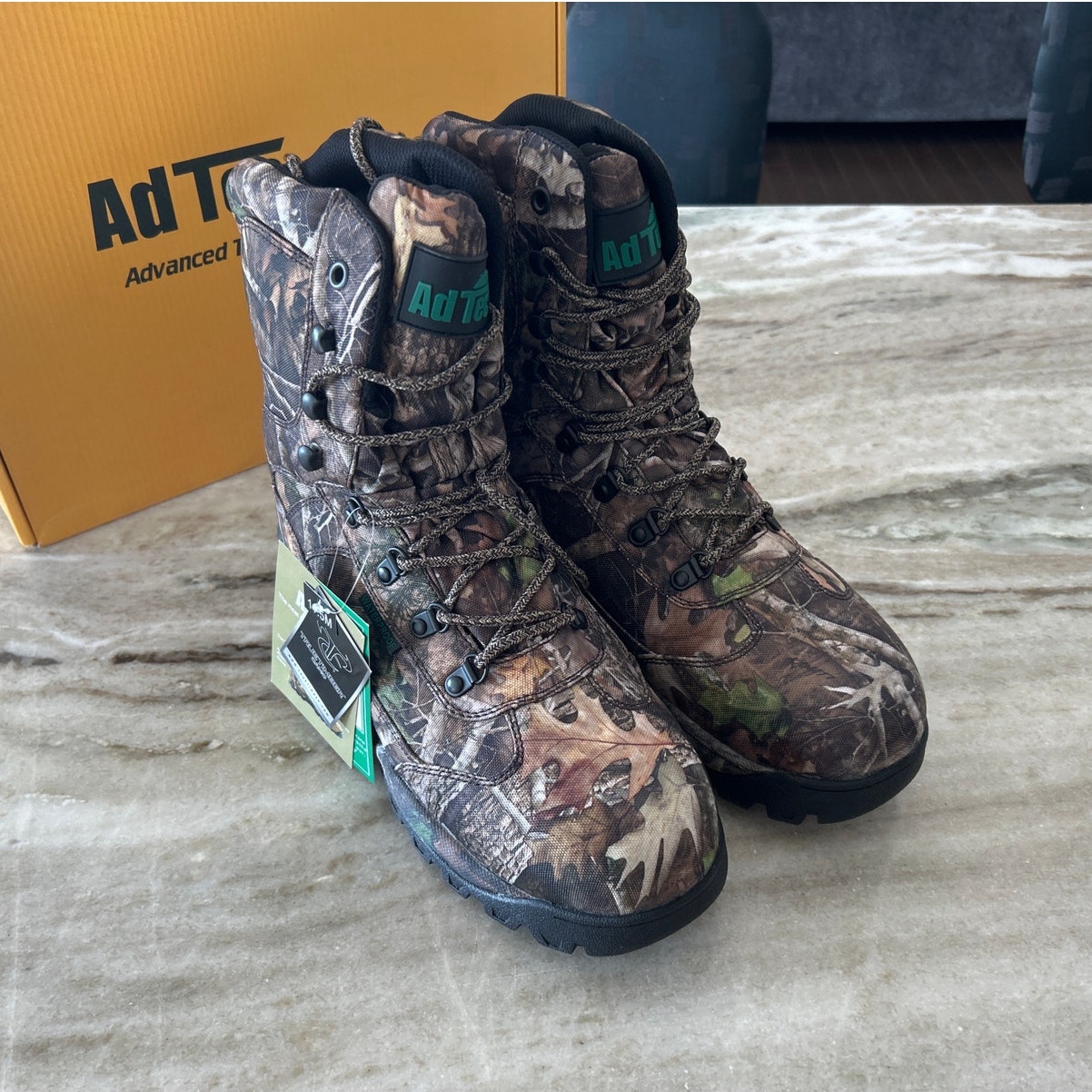 NIB Ad Tec 800g Camo Waterproof Hunting Boot Style 9630, Men's Size 11.5