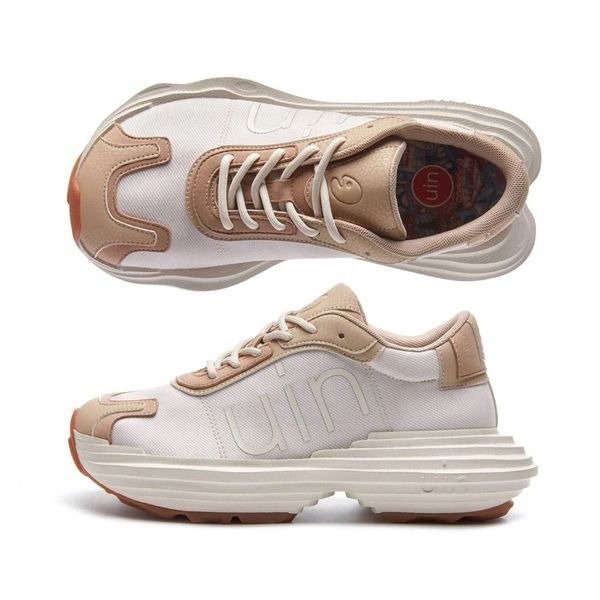 UIN Women's Walking Shoes Casual Chunky Sneaker (KHAKI ROCK LAYER B1)