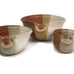 Studio Art Pottery Nesting Mixing Bowl SIGNED SET 3 Spout Thrown Linda Sharpless