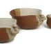Studio Art Pottery Nesting Mixing Bowl SIGNED SET 3 Spout Thrown Linda Sharpless