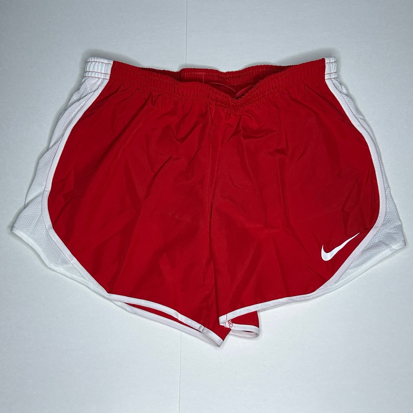 Nike Girls' Dri-FIT Running Shorts Red/ White Size L Activewear