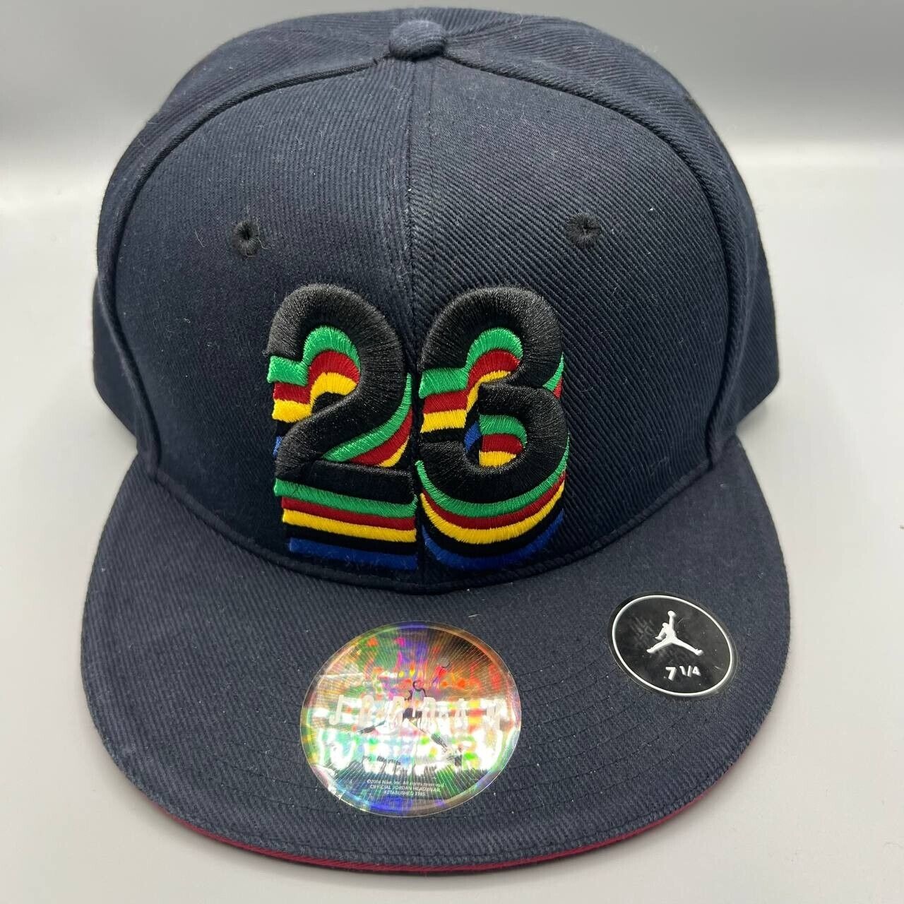 Air Jordan Hat Men 7 1/4 Navy Blue Jumpman 23 Fitted Cap