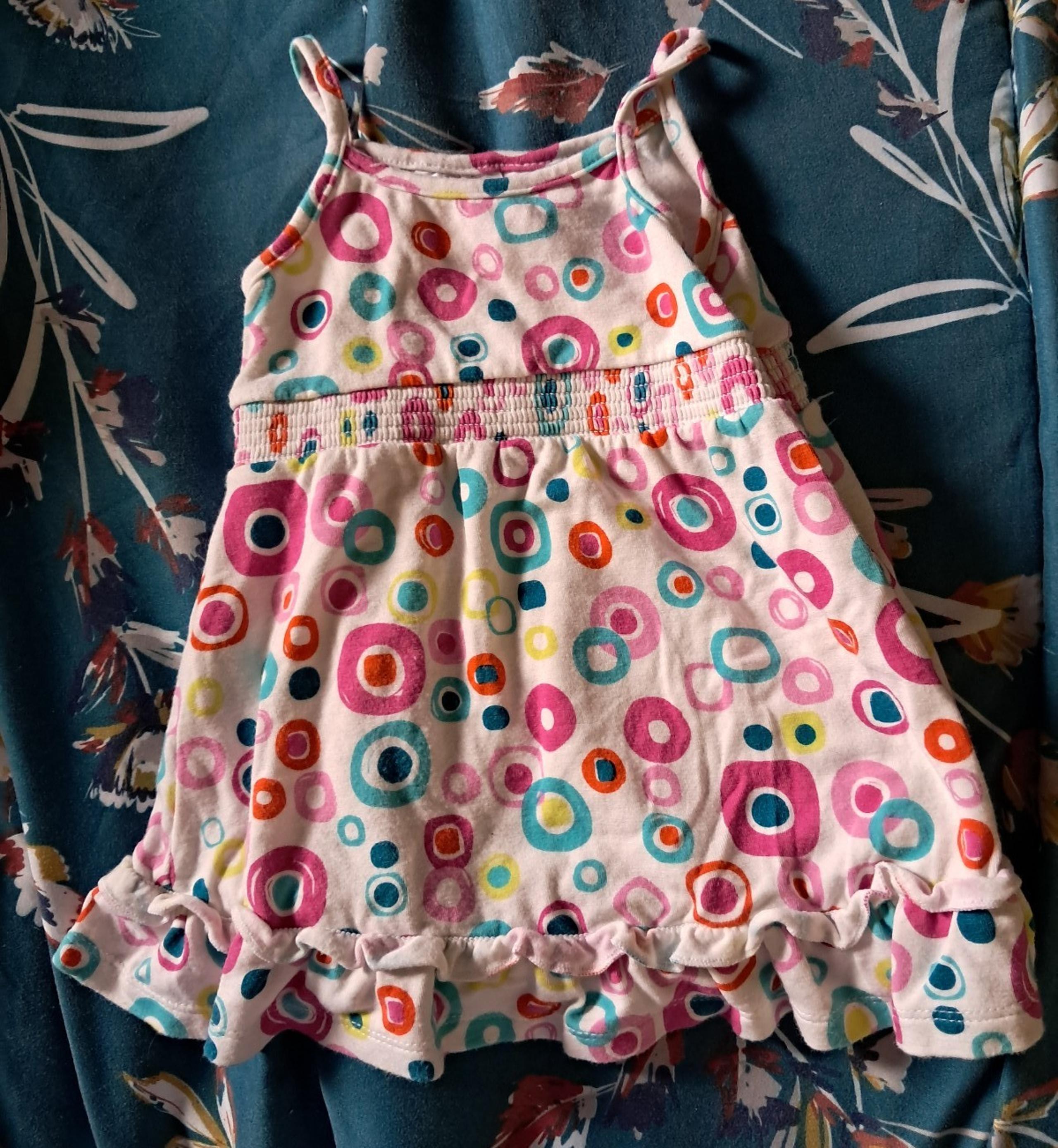 Girls Amy Coe floral spaghetti strap summer dress size 6-9 months