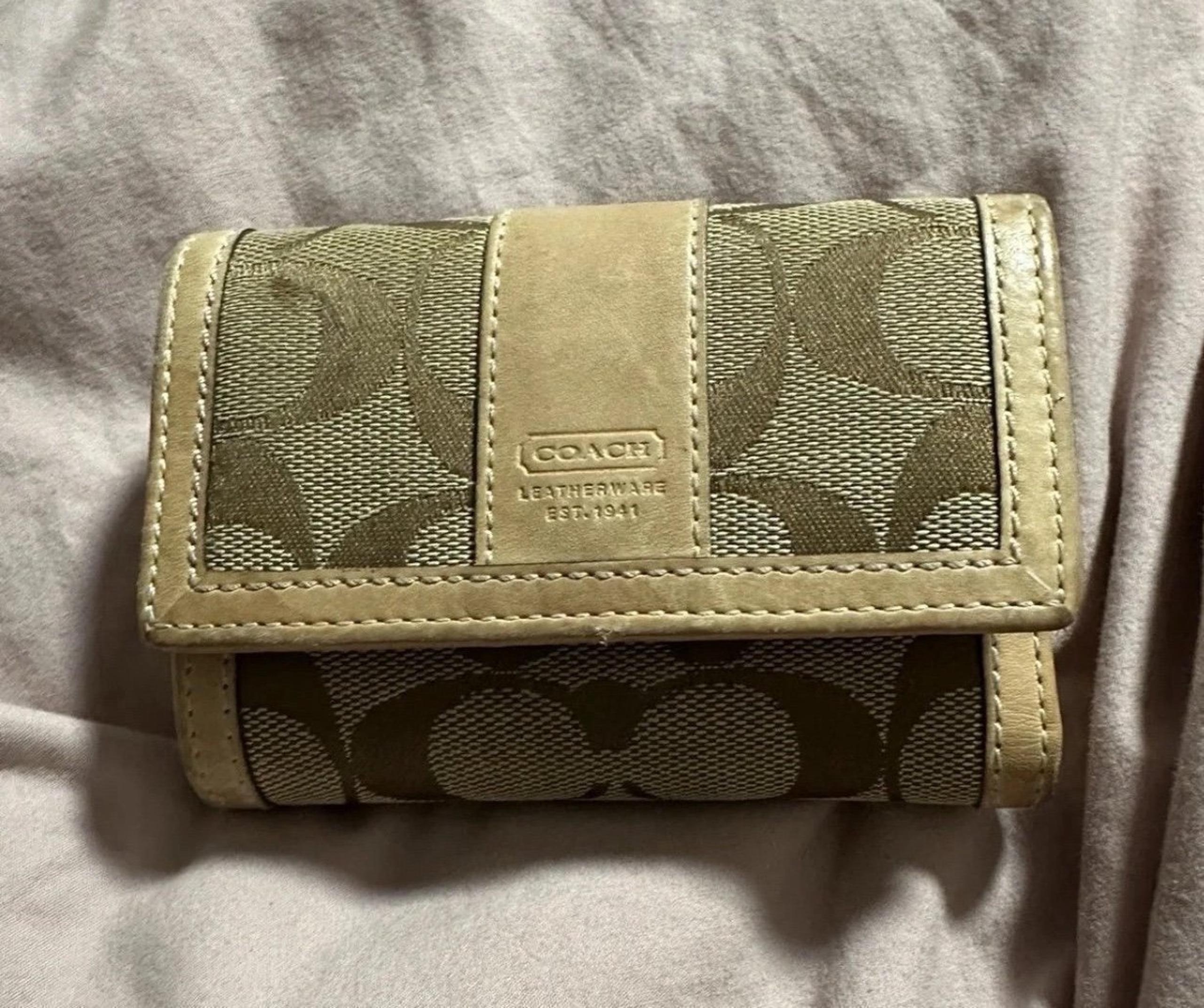 COACH Vintage Small Wallet Sig Brown Great Condition EUC   >>5⭐️Seller<<