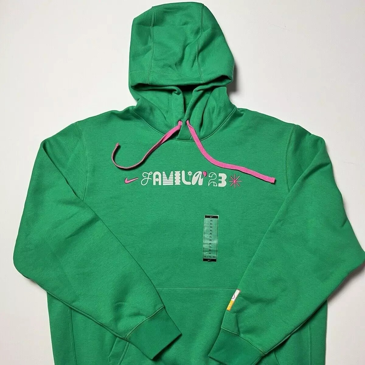 NIKE Sportswear Club Fleece Familia Men's Pullover Hoodie FQ7321-324 Green SZ XL