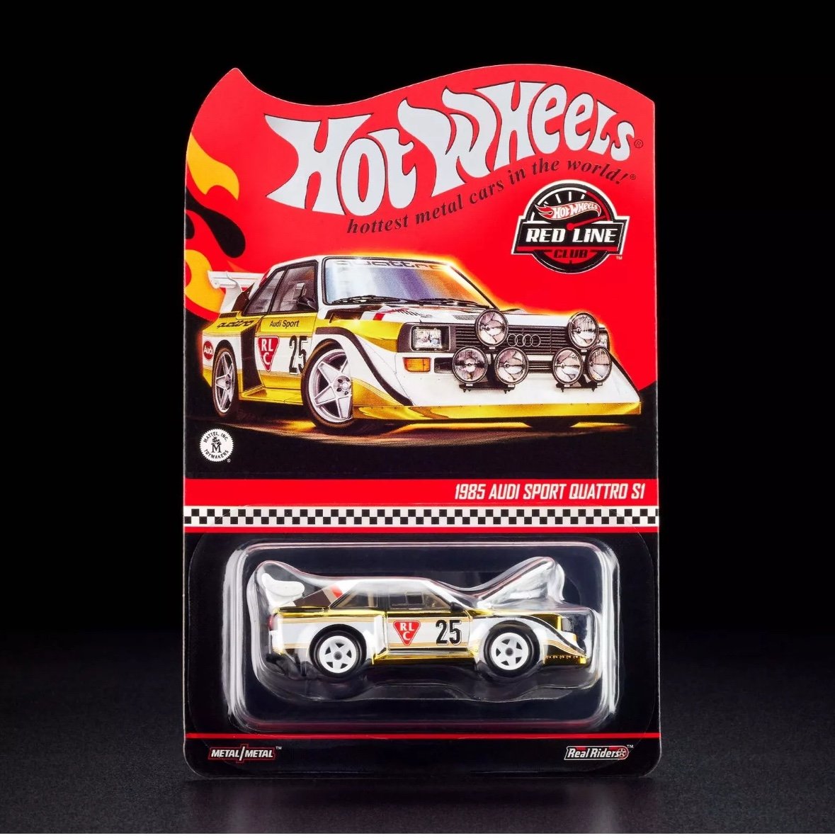 RLC Hot Wheels Collectors 1985 Audi Sport Quattro S1 Yellow Opening Hood