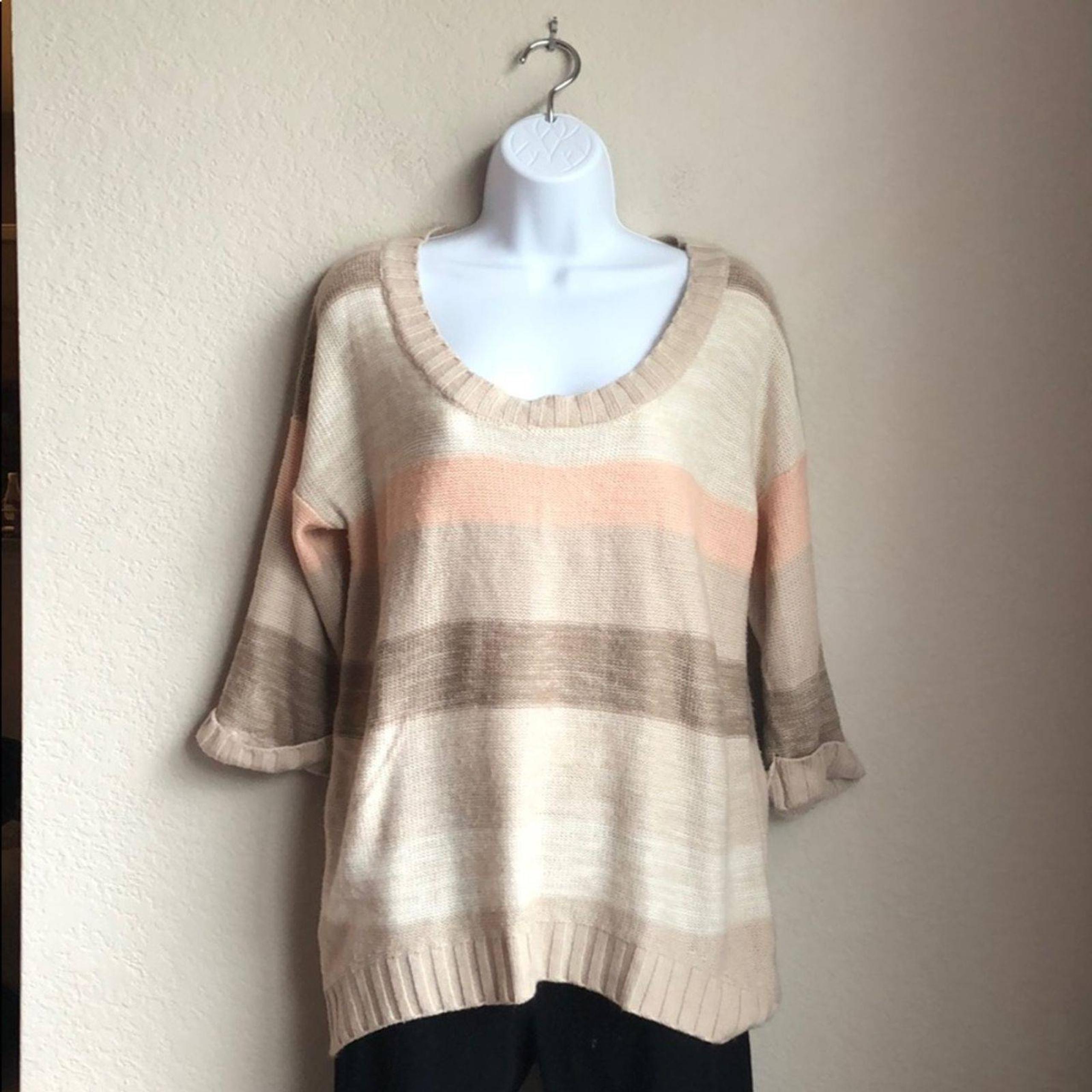 Forever 21 Scoop Neck Striped Sweater
