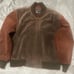 U2 Wear Me Out Men's Soft Two Toned Leather Bomber Jacket Men's Large LongSleeve