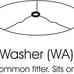 Cloth & Wire Slant Deep Empire Hardback Lampshade -White Washer Fitter #M-49183