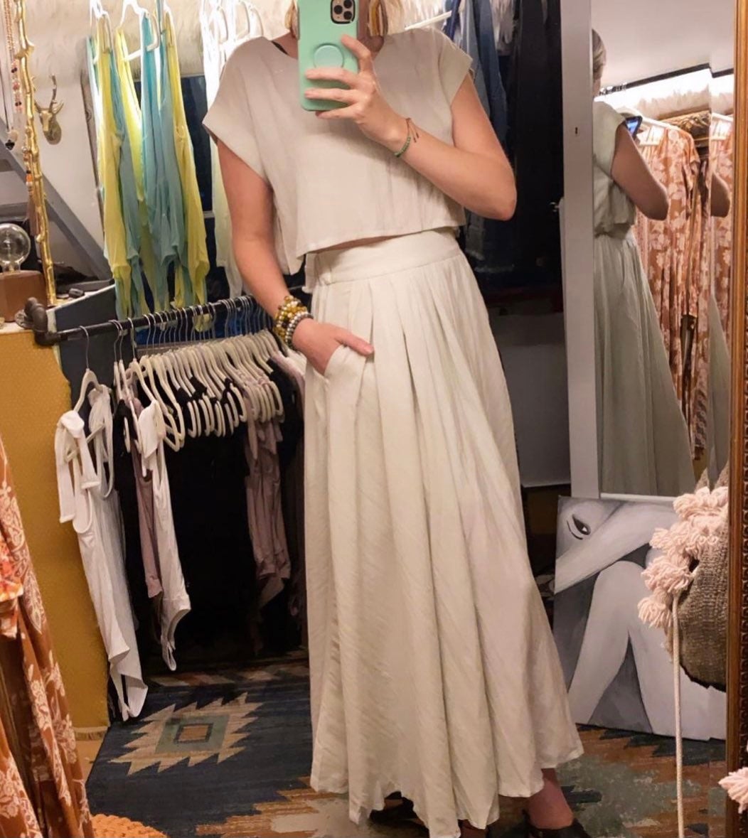 Ivory skirt set