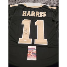 Deonte Harris Autographed/Signed Jersey JSA COA New Orleans Saints