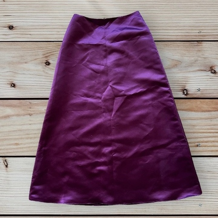Bill Levkoff Women's‎ Purple Zipper Enclosure 100% Polyester Skirt
