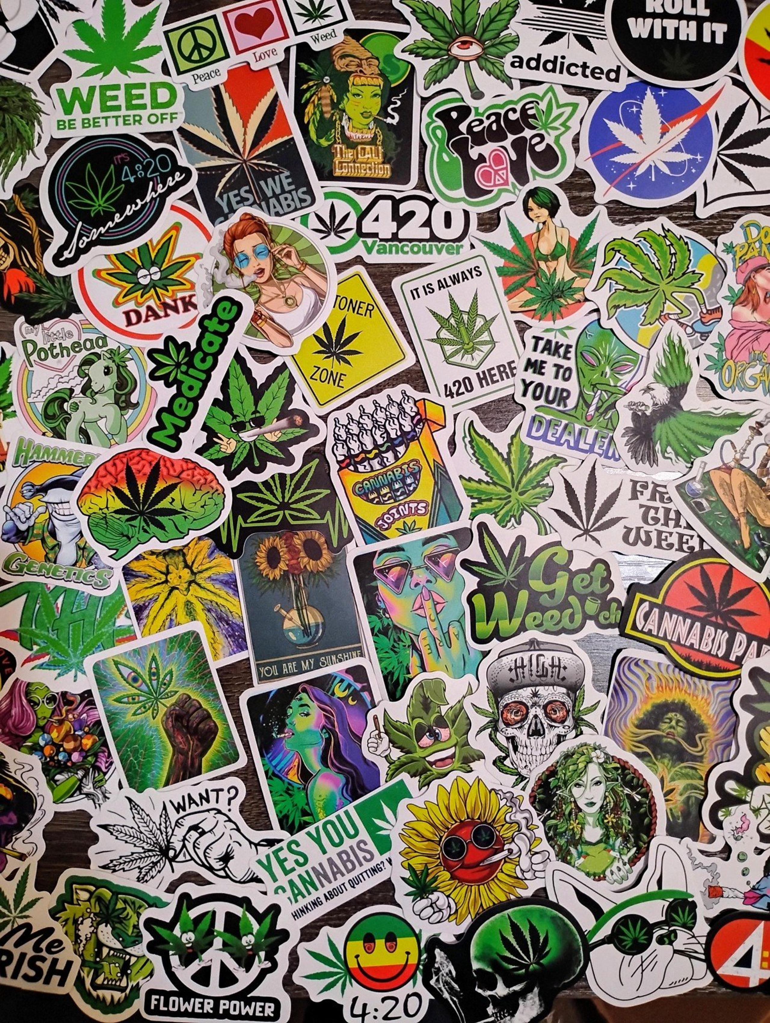 Hippie Stoner Sticker 420 Pack