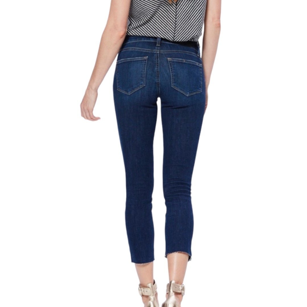 PAIGE Skyline Mid Rise Cropped Skinny Jeans in Greece Size 25