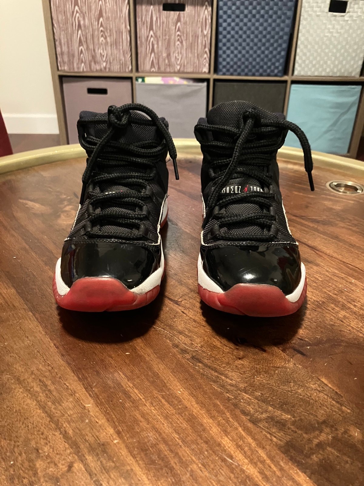 Nike Air Jordan 11 Retro Bred 2019 Black Red GS Size 6.5Y 378038-061
