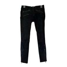 Rag & Bone women's size 25 100% lamb leather suede exposed zipper legging pants