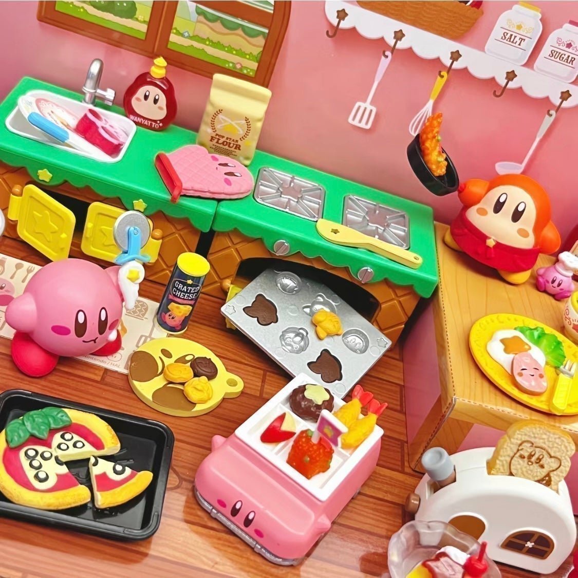 Kirby kitchen waddle dee collectible figure re-ment toy ornament cute miniature