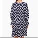 POMANDER PLACE V-Neck Ikat Kenzo Tiered Flowy Dress Medium Coastal Preppy