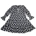POMANDER PLACE V-Neck Ikat Kenzo Tiered Flowy Dress Medium Coastal Preppy