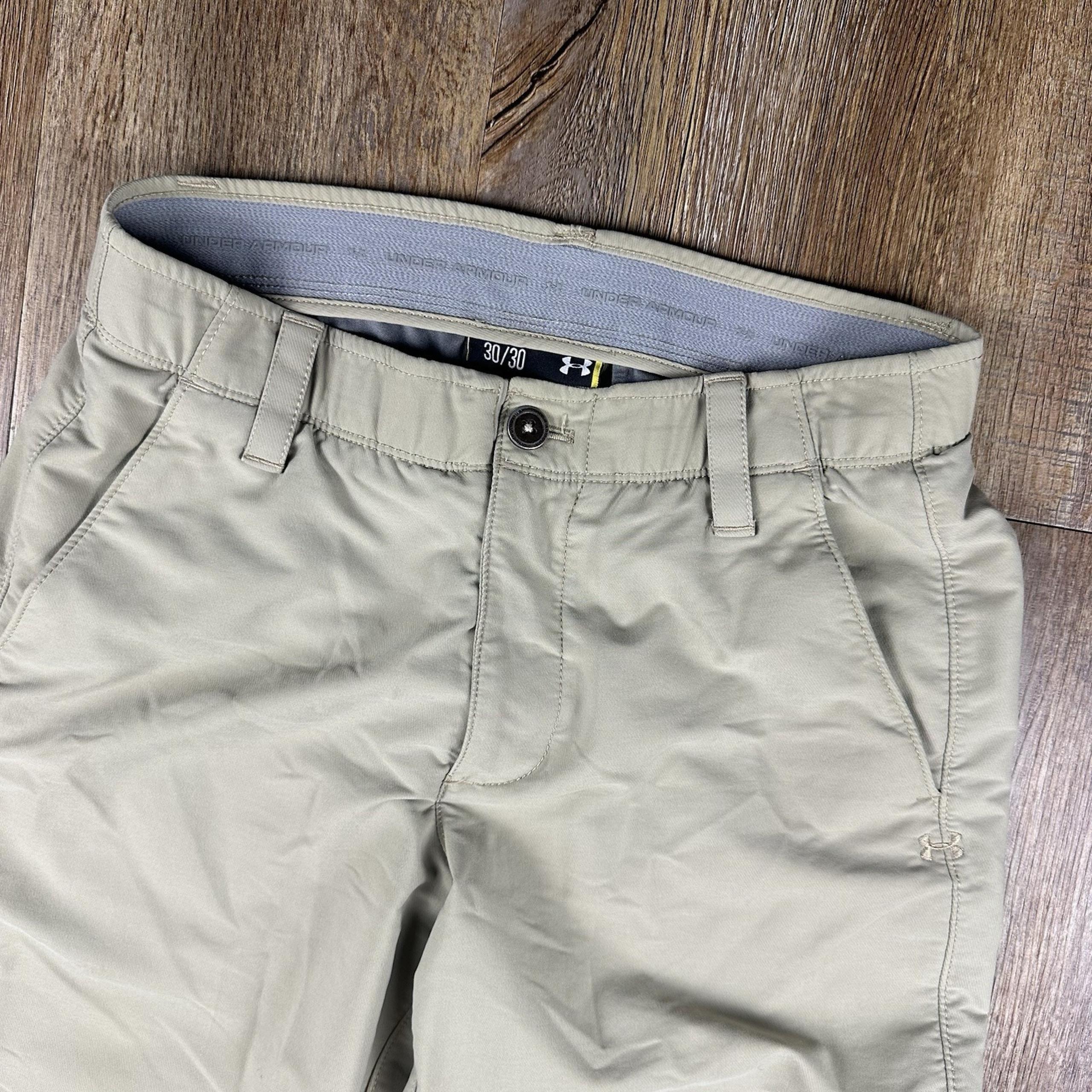 Under Armour Match Play Khaki Chino Golf Pants Men's 30 X 30 Performance