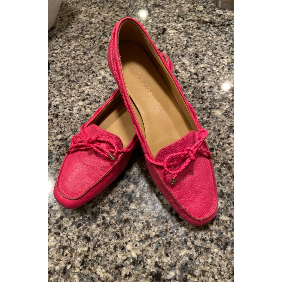 Talbots hot pink leather Loafers
